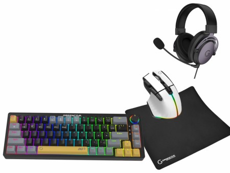 Yggdrasil 4-in-1 Gaming Bundle - Fury X Gaming Mus, XLR8 Musematte, Yggdrasil X Headset, Apex6 Mekanisk Tastatur